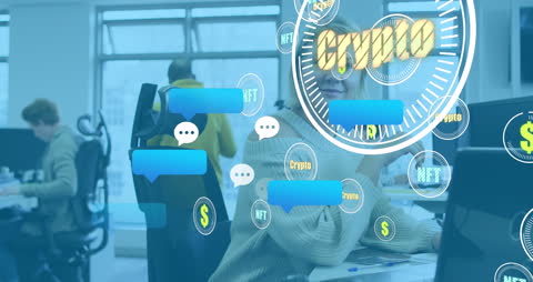 Young Professional Engaged in Cryptocurrency and Social Media Networks