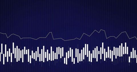 Analyzing Digital Data with Graphs on Blue Background