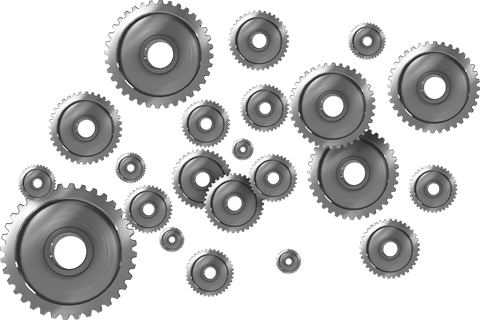 transparent background silver metal gears variety sizes - Download Free Stock Videos Pikwizard.com