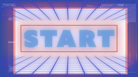 Digital Start Animation with Grid Backdrop
