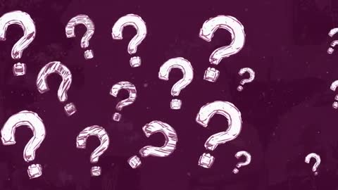 Animated Question Marks on Purple Background
