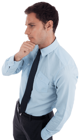 transparent background businessman thinking gesture - Download Free Stock Videos Pikwizard.com