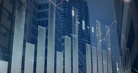 Financial Data Analytics Overlaying Urban Skylines - Download Free Stock Images Pikwizard.com