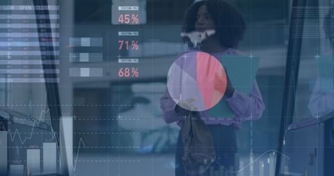 African American Businesswoman Analyzing Digital Financial Charts - Download Free Stock Images Pikwizard.com