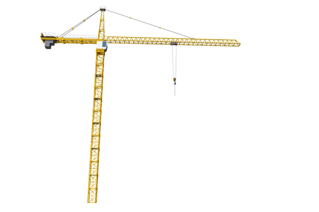 Yellow High Crane on Transparent Background for Construction Projects - Download Free Stock Videos Pikwizard.com