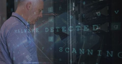 Cybersecurity Expert Monitoring Threat Detection System - Download Free Stock Images Pikwizard.com