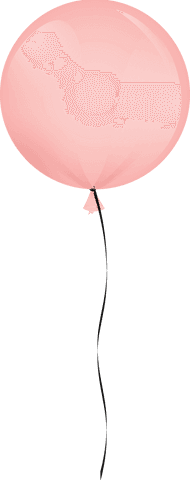 transparent pink balloon with black ribbon isolated clipart - Download Free Stock Videos Pikwizard.com