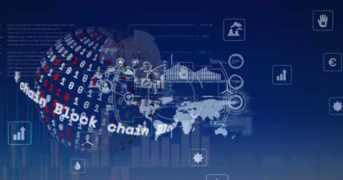 Global Digital Interface with Data Streams and Virtual Connections - Download Free Stock Images Pikwizard.com