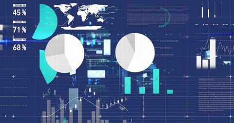 Global Data Processing and Digital Interface in Business - Download Free Stock Images Pikwizard.com