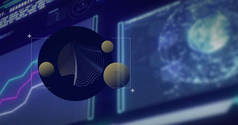 Abstract Geometric Shapes with Digital Data Background - Download Free Stock Images Pikwizard.com