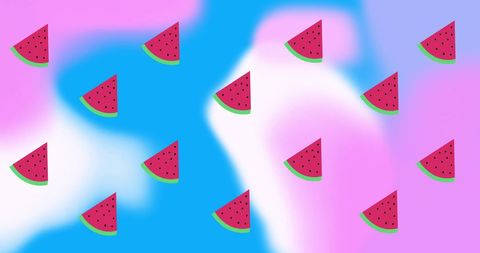 Vibrant Watermelon Art with Dynamic Background