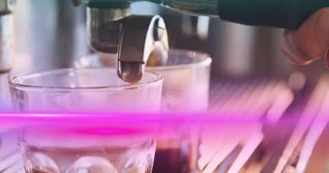 Barista Making Espresso Silencing Cafe Setting