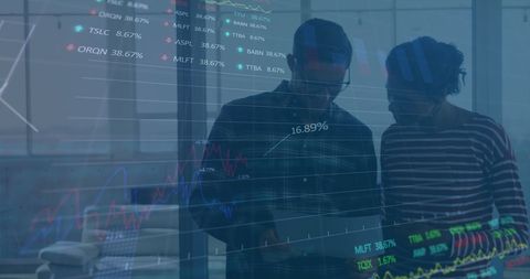 Business Partners Analyzing Stock Market Trends and Data - Download Free Stock Images Pikwizard.com