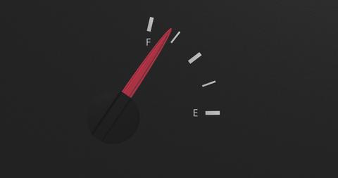 Red Fuel Gauge on Full Against Gray Background - Download Free Stock Images Pikwizard.com