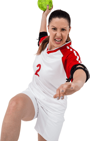 transparent sportswoman throwing ball in aggressive pose - Download Free Stock Videos Pikwizard.com