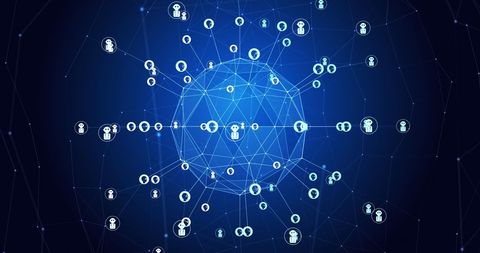 Futuristic Network of Humans and Robots with Global Connection - Download Free Stock Images Pikwizard.com