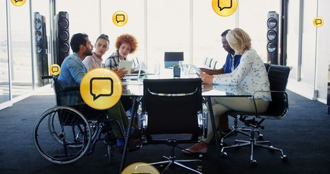 Diverse Business Team Collaborating with Digital Innovation