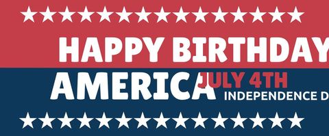 Happy Birthday America July 4th Independence Day Celebration Design - Download Free Stock Templates Pikwizard.com