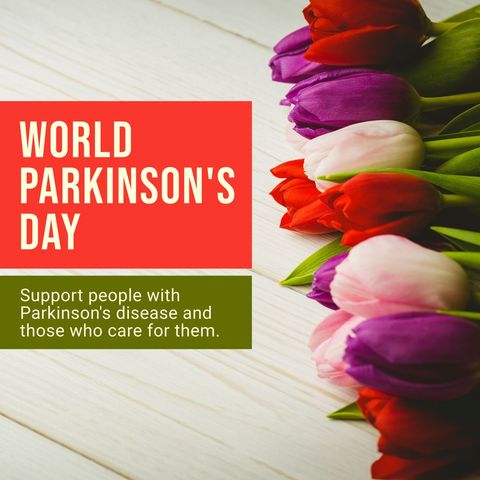 World Parkinson's Day Celebration with Colorful Flowers - Download Free Stock Templates Pikwizard.com