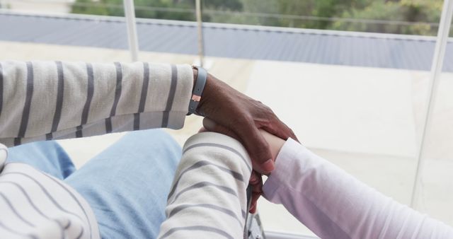 Close-up of Diverse Hands Holding Together in Comforting Friendship - Download Free Stock Images Pikwizard.com