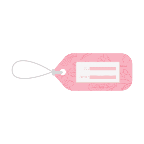 Pink Gift Tag Illustration with Transparent Background - Download Free Stock Videos Pikwizard.com