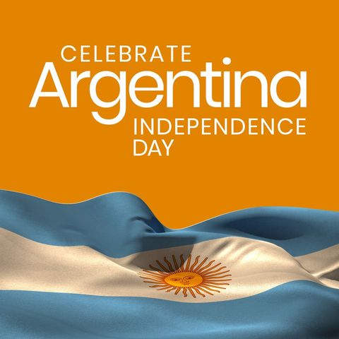 Celebrating Argentina Independence Day with National Flag and Sunshine - Download Free Stock Templates Pikwizard.com