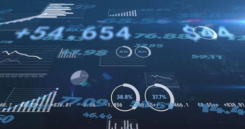 Digital Financial Data Streaming with Modern Analytics Graphics - Download Free Stock Images Pikwizard.com