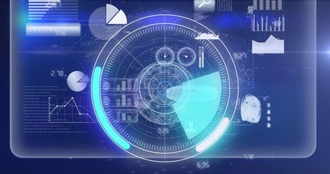 Futuristic Scientific Interface with Radar and Data Visualization - Download Free Stock Images Pikwizard.com