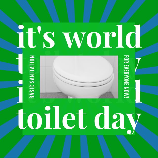 Graphic focuses on promoting World Toilet Day, highlighting the importance of basic sanitation for everyone. Ideal for social media posts, blogs, and awareness campaigns focused on improving global hygiene standards and advocating for clean, accessible toilets worldwide.