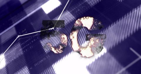 5G Technology Futuristic Programming Background with Glitch Effect - Download Free Stock Images Pikwizard.com