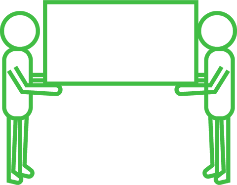 Two Green Figures Holding Blank Card on Transparent Background - Download Free Stock Videos Pikwizard.com