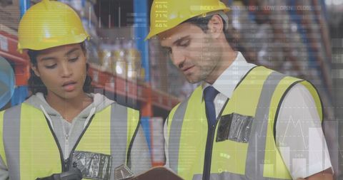 Warehouse Team Analyzing Data in Logistic Operation - Download Free Stock Images Pikwizard.com