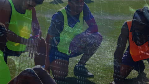 Financial Data Animation Over Soccer Players in Training