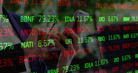 Digital Stock Market Analysis Overlaid with Smartphone Usage