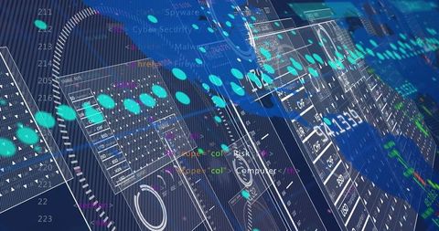 innovative cybersecurity interface with code overlay - Download Free Stock Images Pikwizard.com