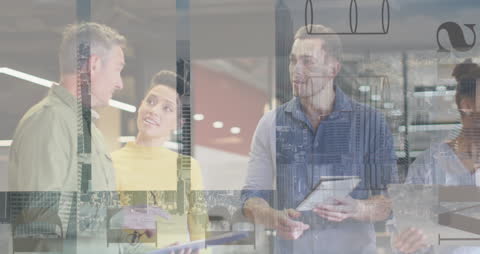 Global Business Discussion in Modern Office