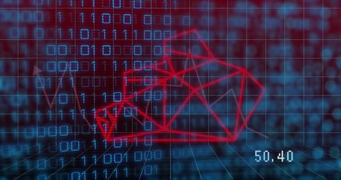 Binary Code Matrix with Abstract Bear Icon and Artificial Intelligence - Download Free Stock Images Pikwizard.com