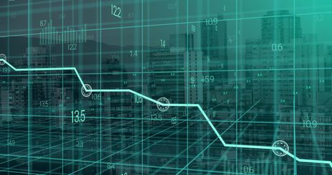 Data Interface Graph Over Modern Cityscape - Download Free Stock Images Pikwizard.com