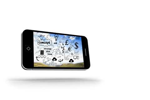 Transparent Smartphone Displaying Business Brainstorm Concept - Download Free Stock Videos Pikwizard.com