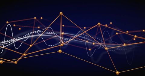 Abstract dna strand with data processing networks