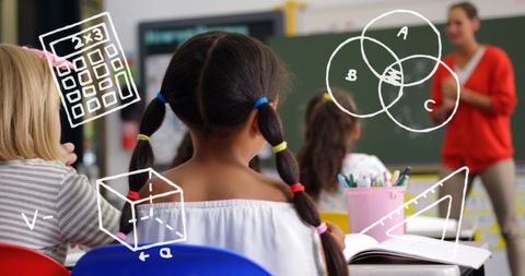 Young Students Learning Math and Science in Classroom Setting