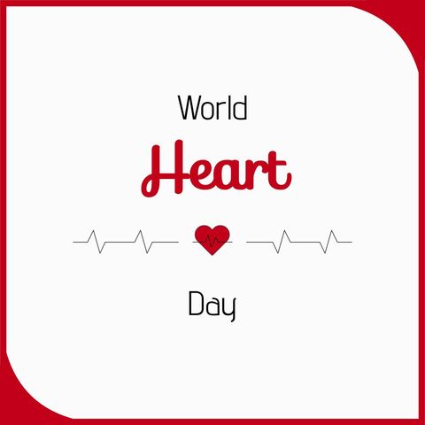 Minimalist World Heart Day Design with Heartbeat Icon - Download Free Stock Templates Pikwizard.com