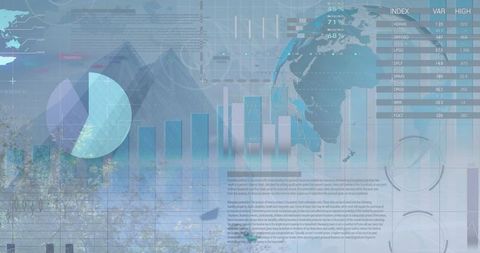 Global network and data analytics overlay glowing city background