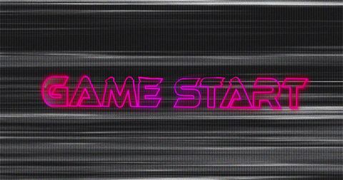 Retro Game Start Text with Light Trail Background - Download Free Stock Images Pikwizard.com