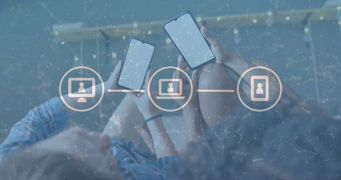 Women Using Smartphones with AI and Data Processing Concepts - Download Free Stock Images Pikwizard.com