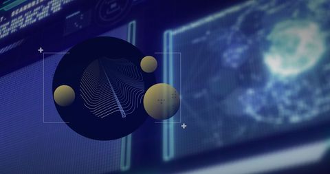 Abstract Digital Interface with Geometric Elements - Download Free Stock Images Pikwizard.com