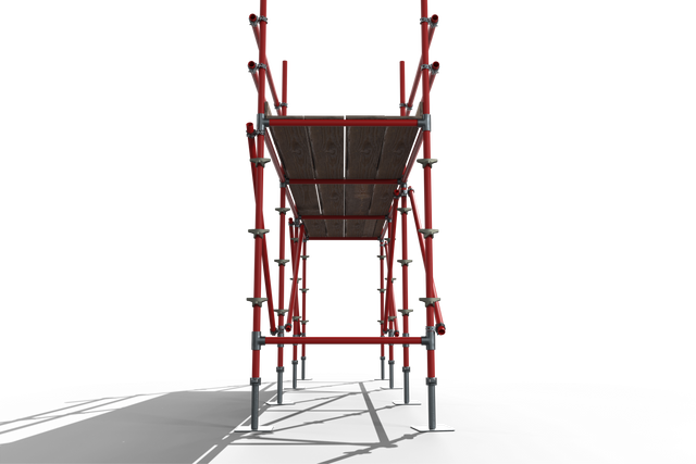 Transparent 3D Illustration of Red Metal Scaffold with Shadow - Download Free Stock Videos Pikwizard.com