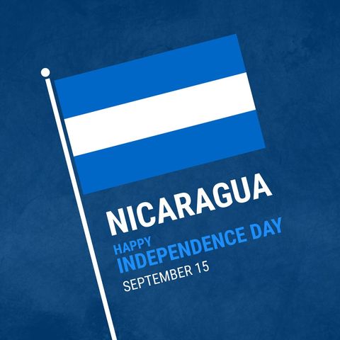 nicaragua independence day celebration with national flag - Download Free Stock Templates Pikwizard.com