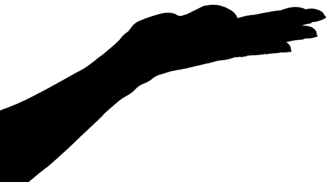 transparent silhouette hand outline with copy space - Download Free Stock Videos Pikwizard.com