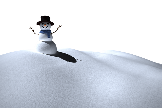 Winter Snowman on a Snow Field with Transparent Background - Download Free Stock Videos Pikwizard.com